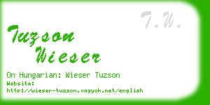 tuzson wieser business card